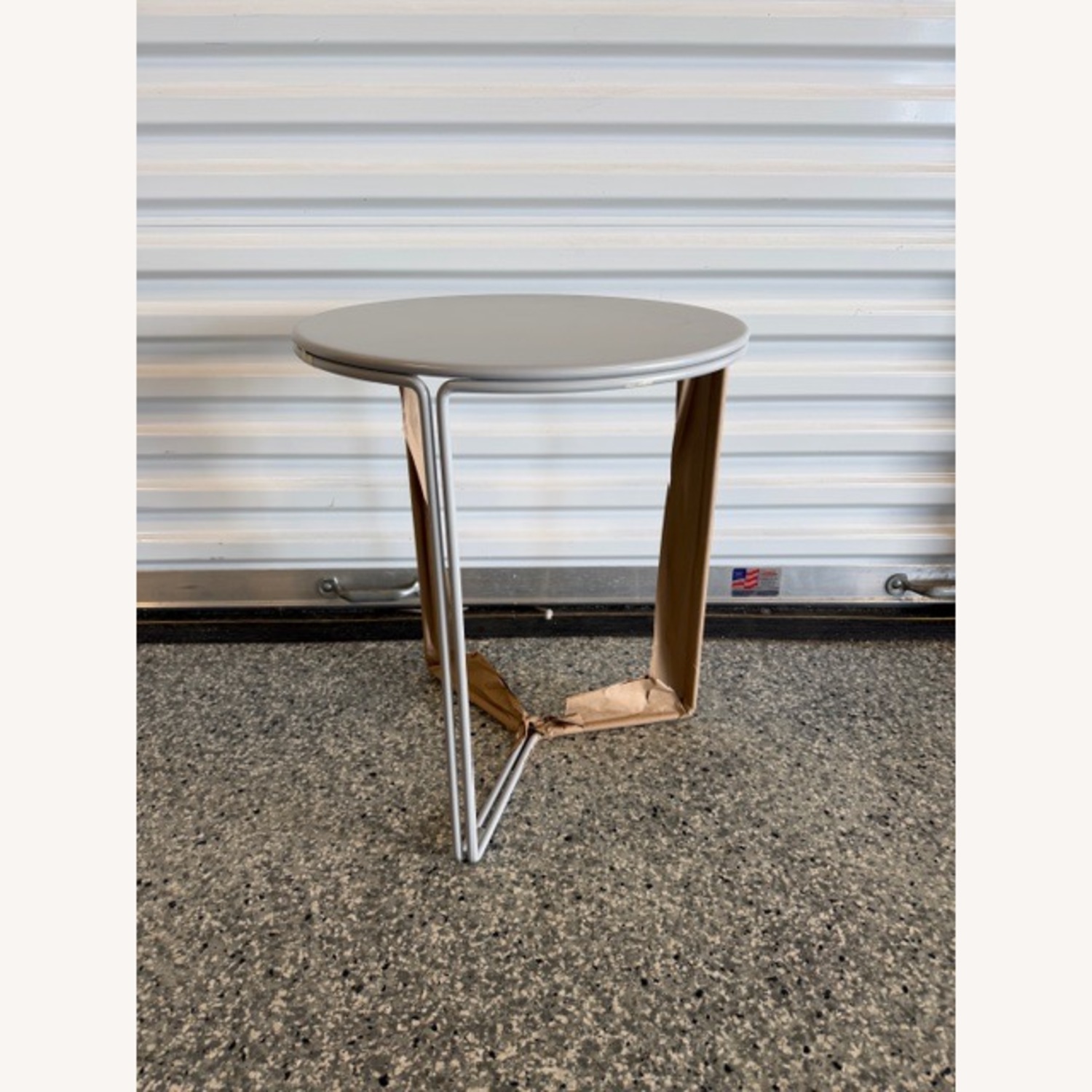 Stylex Adorn Series Light Gray Metal Side Tables - image-2