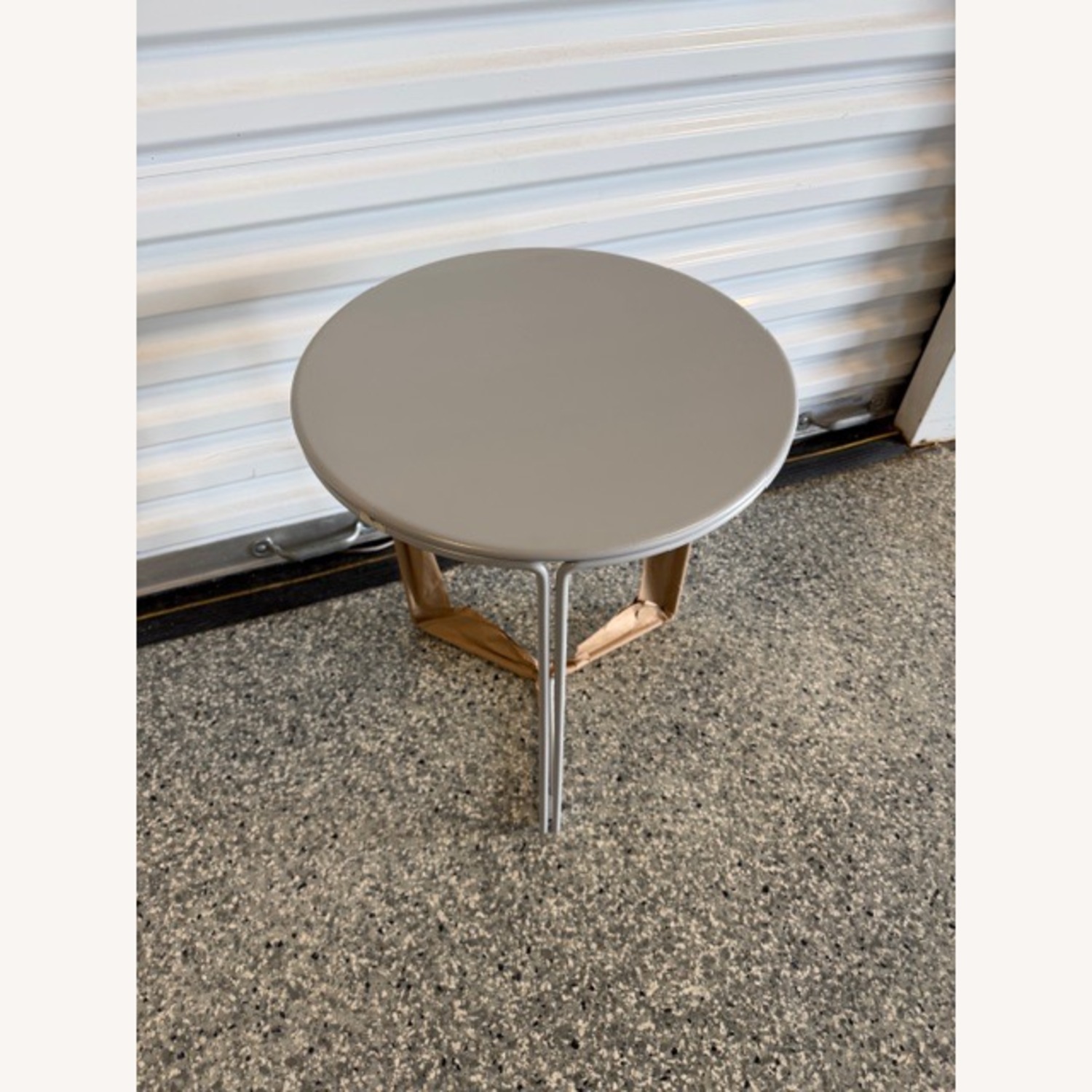 Stylex Adorn Series Light Gray Metal Side Tables - image-1