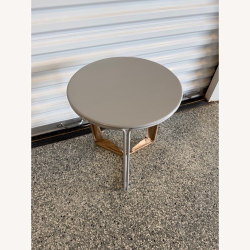 Used Stylex Adorn Series Light Gray Metal Side Tables for sale on AptDeco