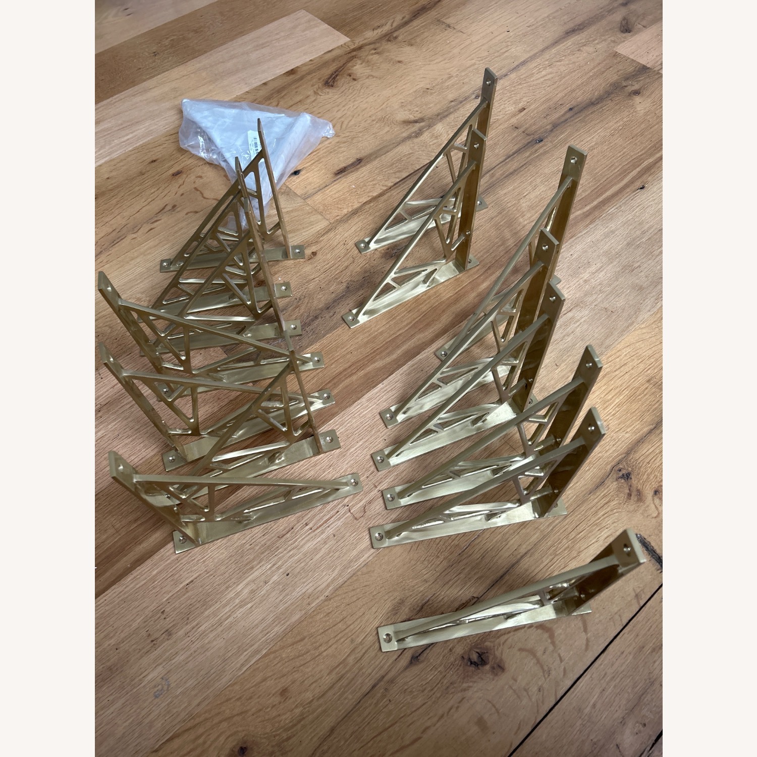 Signature Hardware Ande Solid Brass Shelf Brackets - image-3