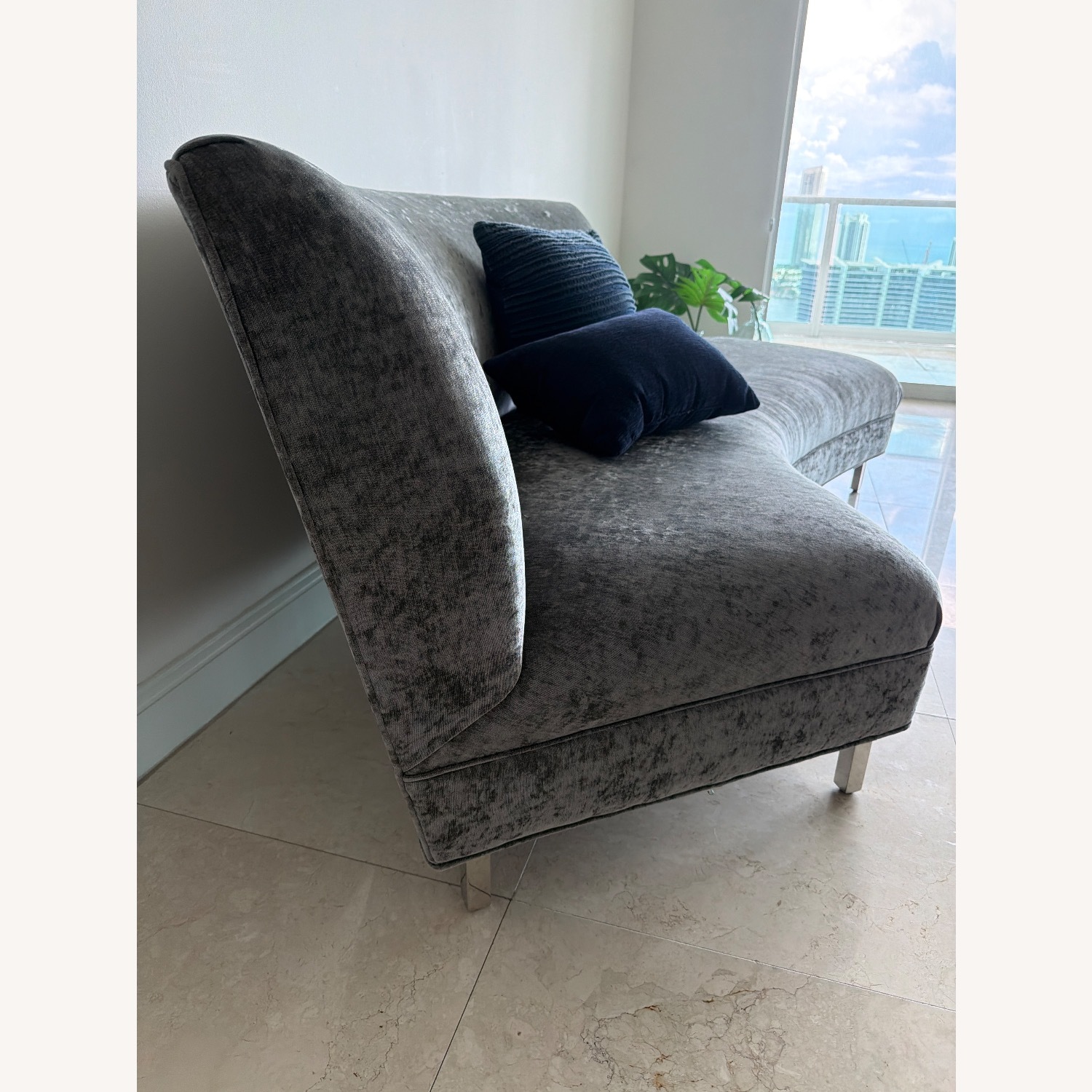 Mitchell Gold + Bob Williams Light Gray Fabric 2 Piece Sectional - image-3