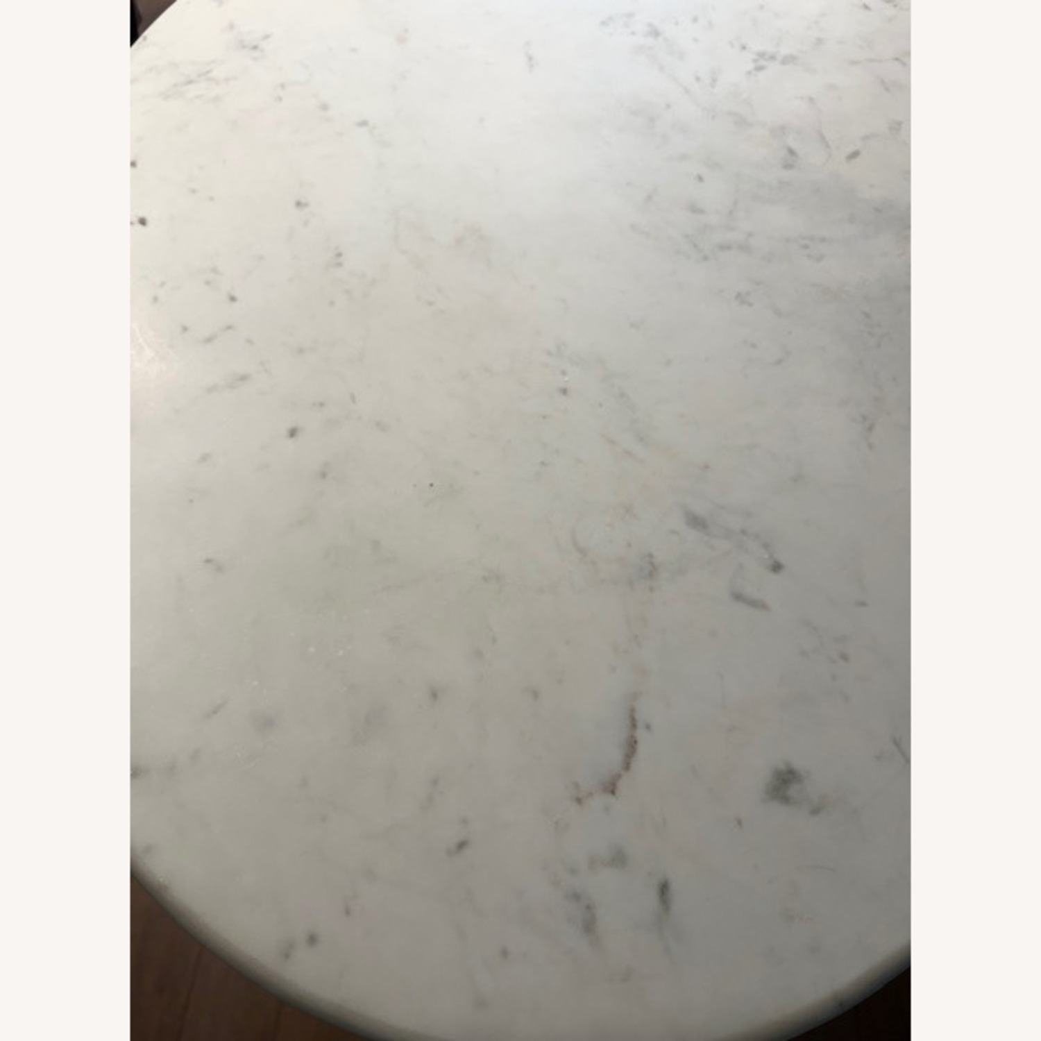 West Elm Silhouette Pedestal Oval 60" White Marble, Antique Brass - image-5