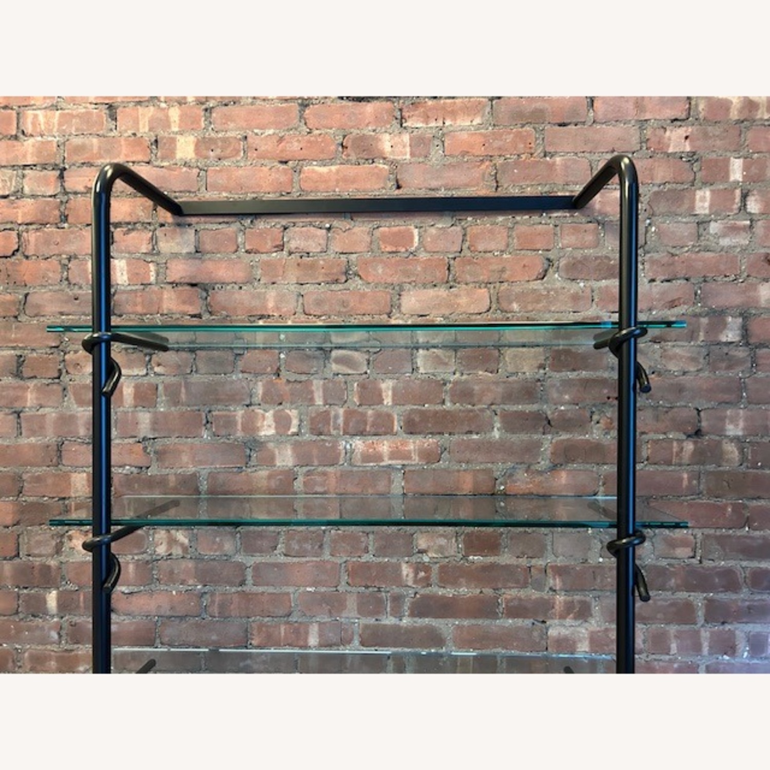 Black Iron/Glass Shelf Unit - image-2