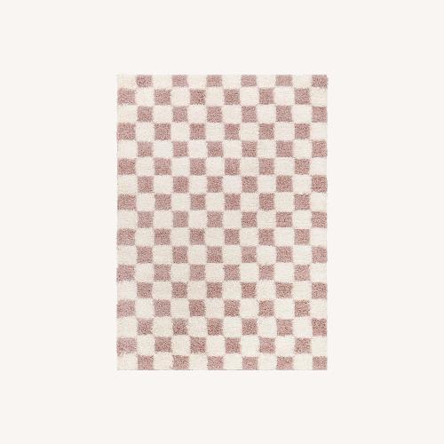 Used Wayfair White Pink Area Rug 9' x 12' for sale on AptDeco