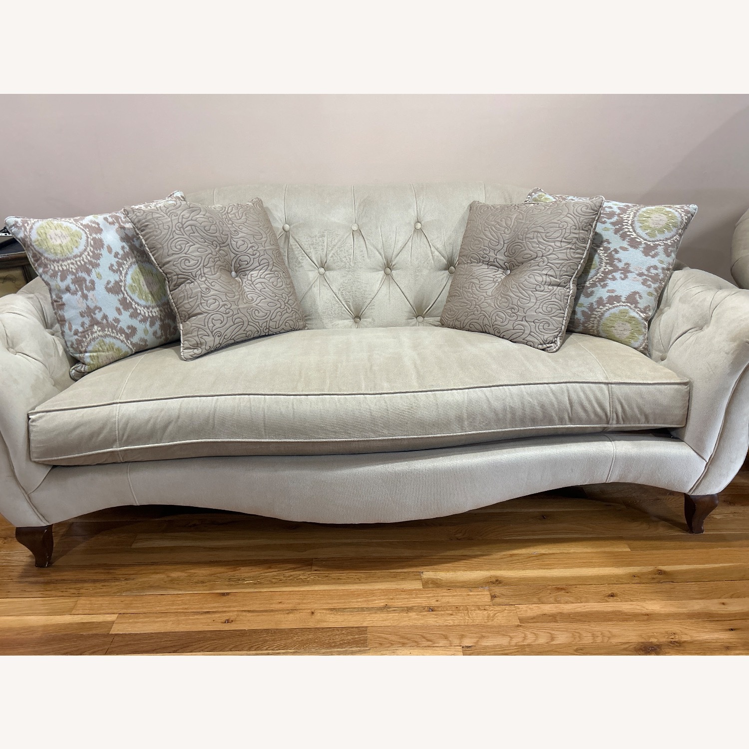 Raymour & Flanigan Natural Fabric 3+ Seater Sofa - image-1