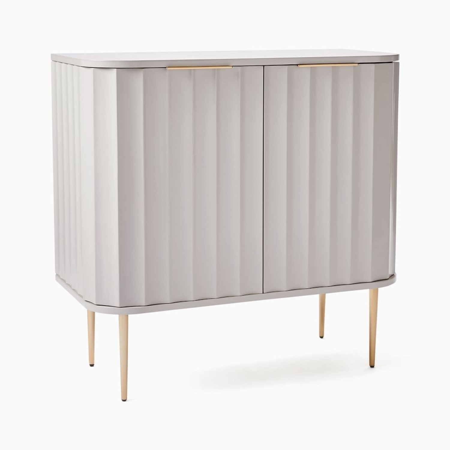 West Elm Vivian Bar Cabinet Light Gray Sideboard - image-8