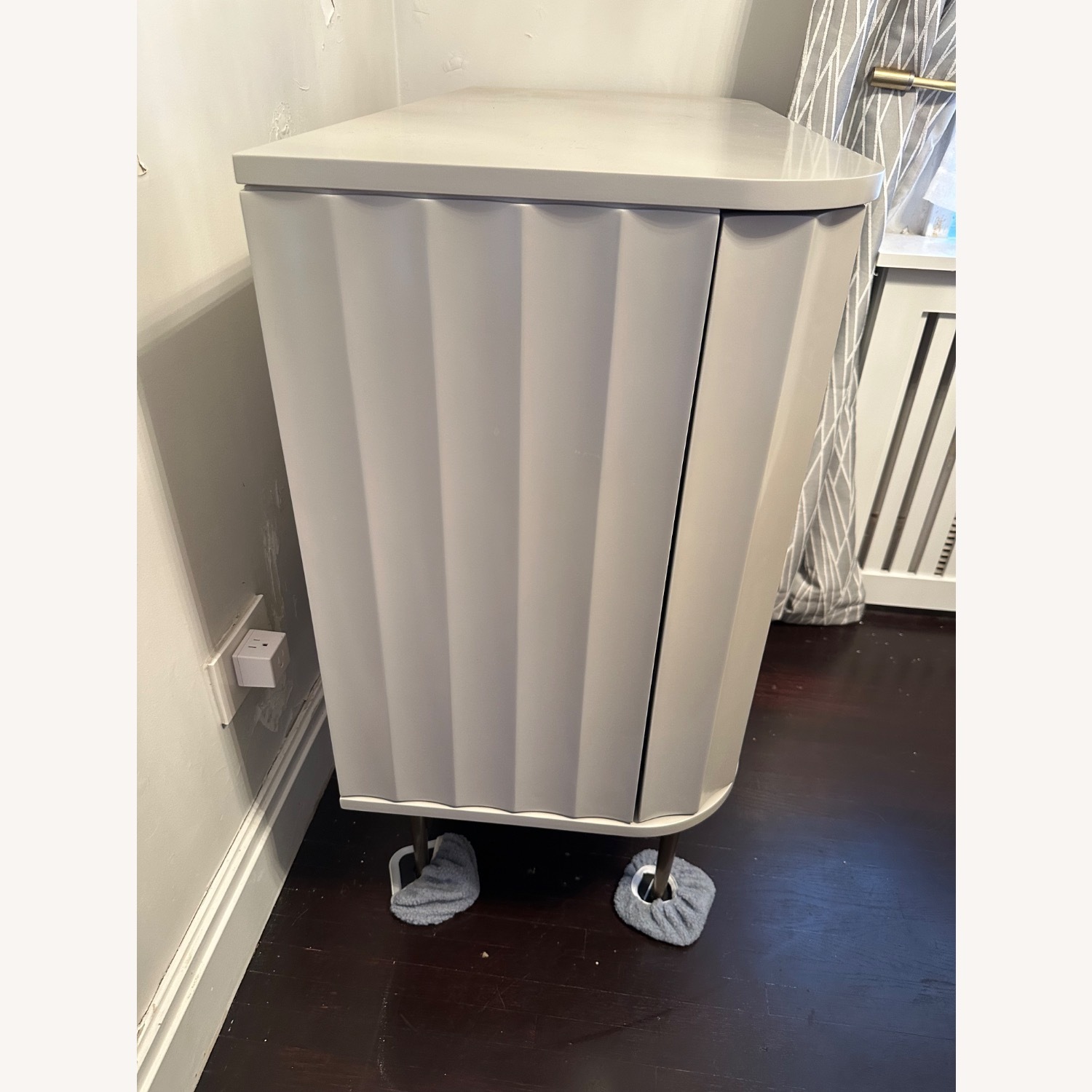 West Elm Vivian Bar Cabinet Light Gray Sideboard - image-6