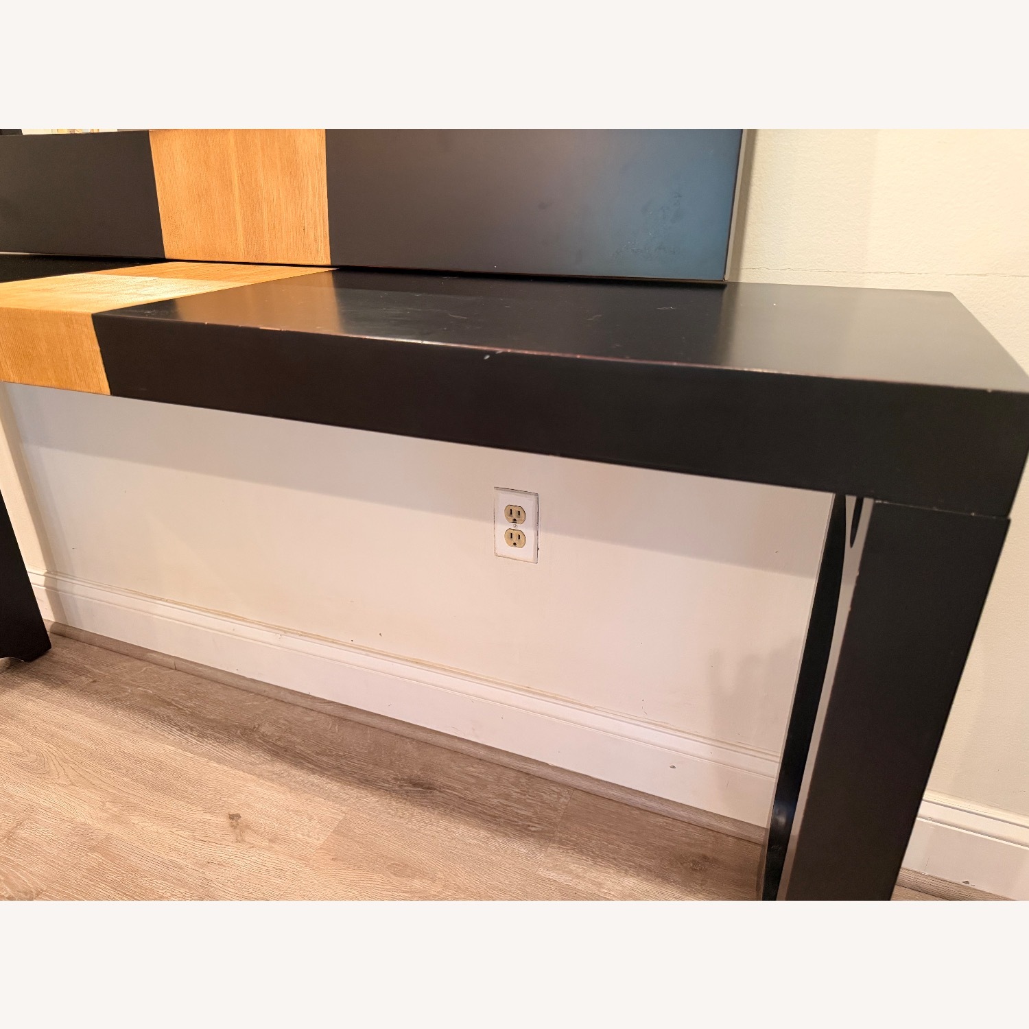 Uttermost Black & Oak Mixed Wood Mirror & Console - image-8