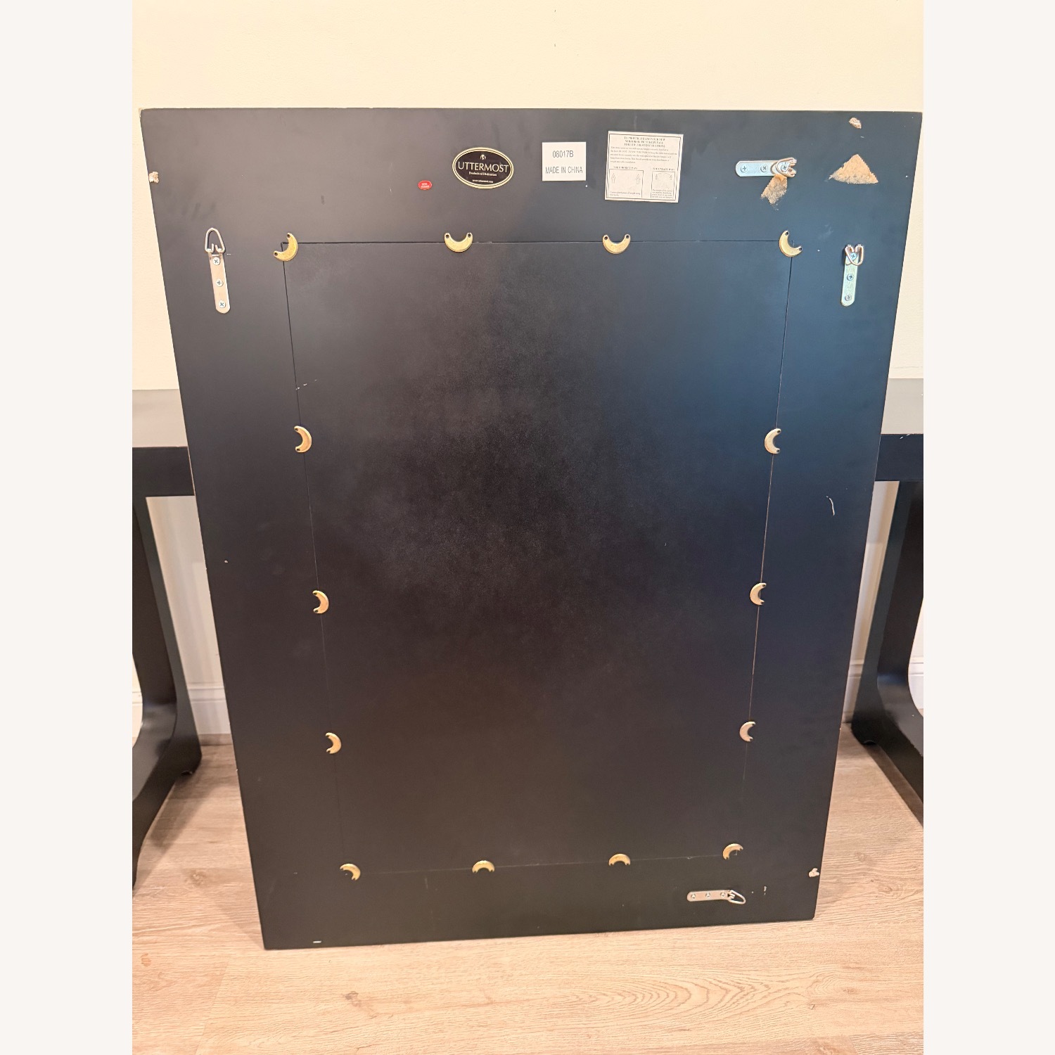 Uttermost Black & Oak Mixed Wood Mirror & Console - image-13