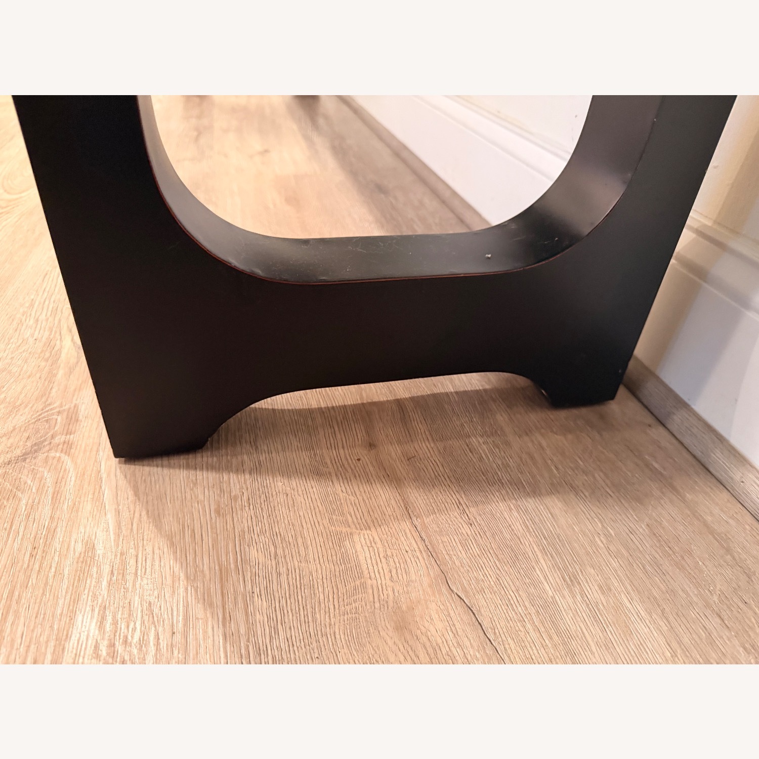 Uttermost Black & Oak Mixed Wood Mirror & Console - image-11