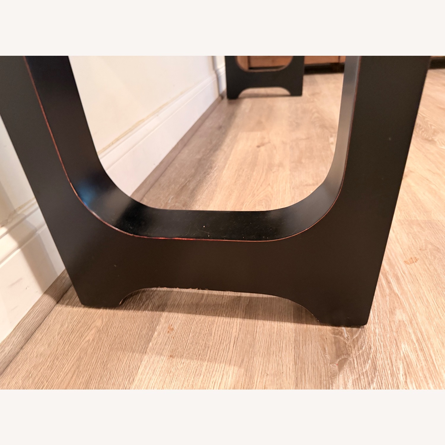 Uttermost Black & Oak Mixed Wood Mirror & Console - image-10