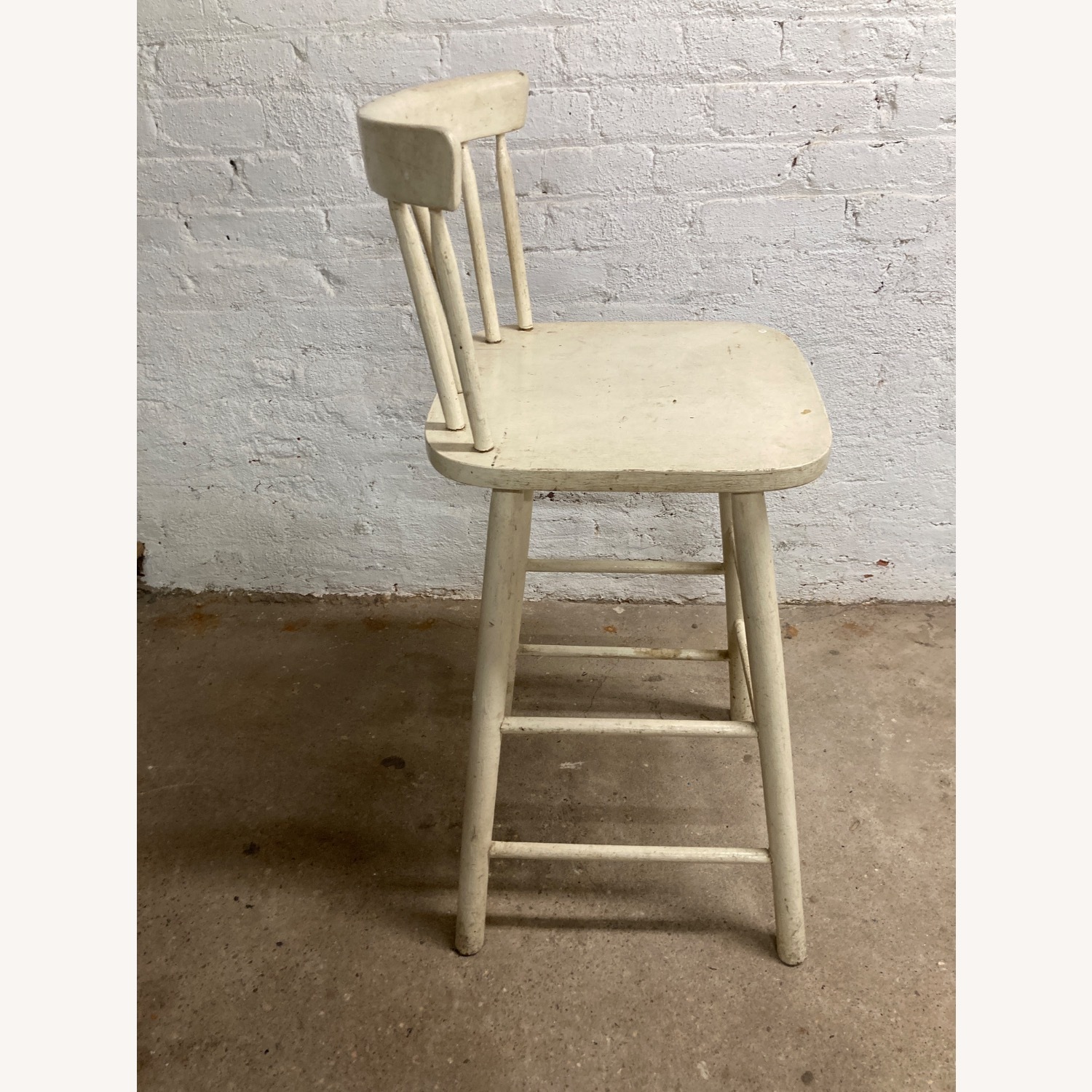 White Wood Bar Stools (Set of 2) - image-2