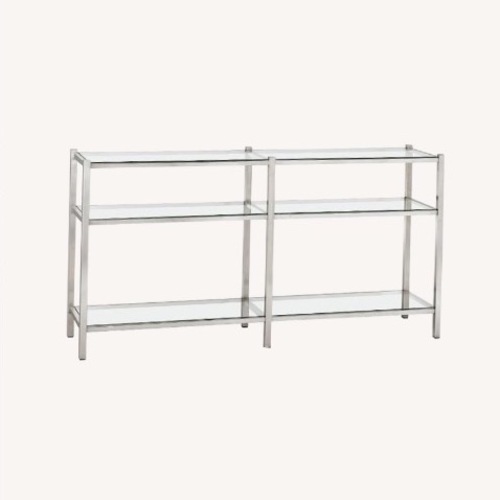 Used Room & Board Brixton Stainless Steel Bookcase for sale on AptDeco