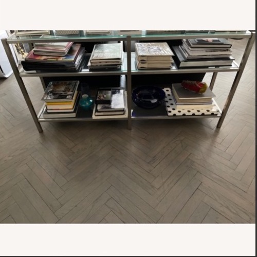 Used Room & Board Brixton Stainless Steel Bookcase for sale on AptDeco