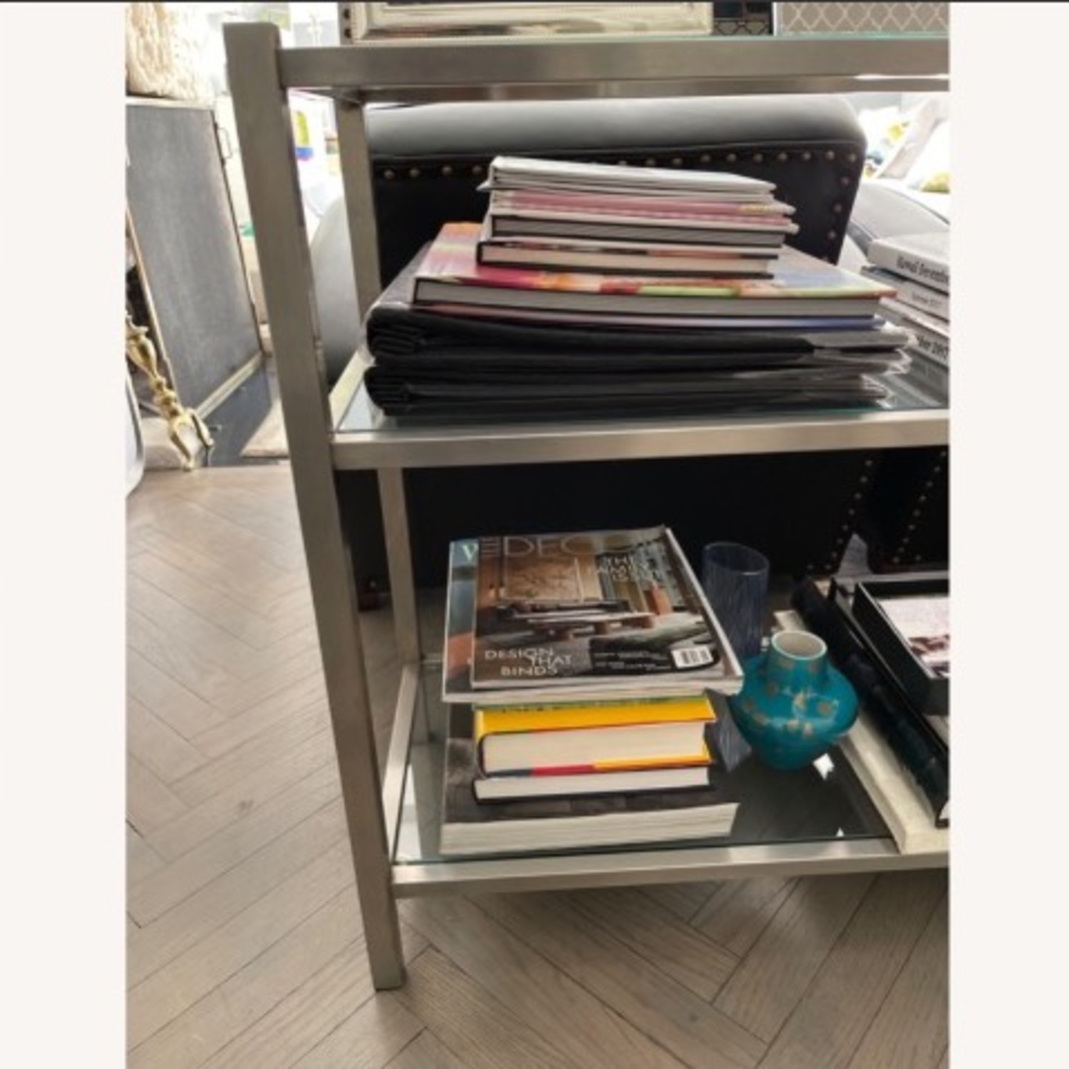 Room & Board Brixton Stainless Steel Bookcase - image-3