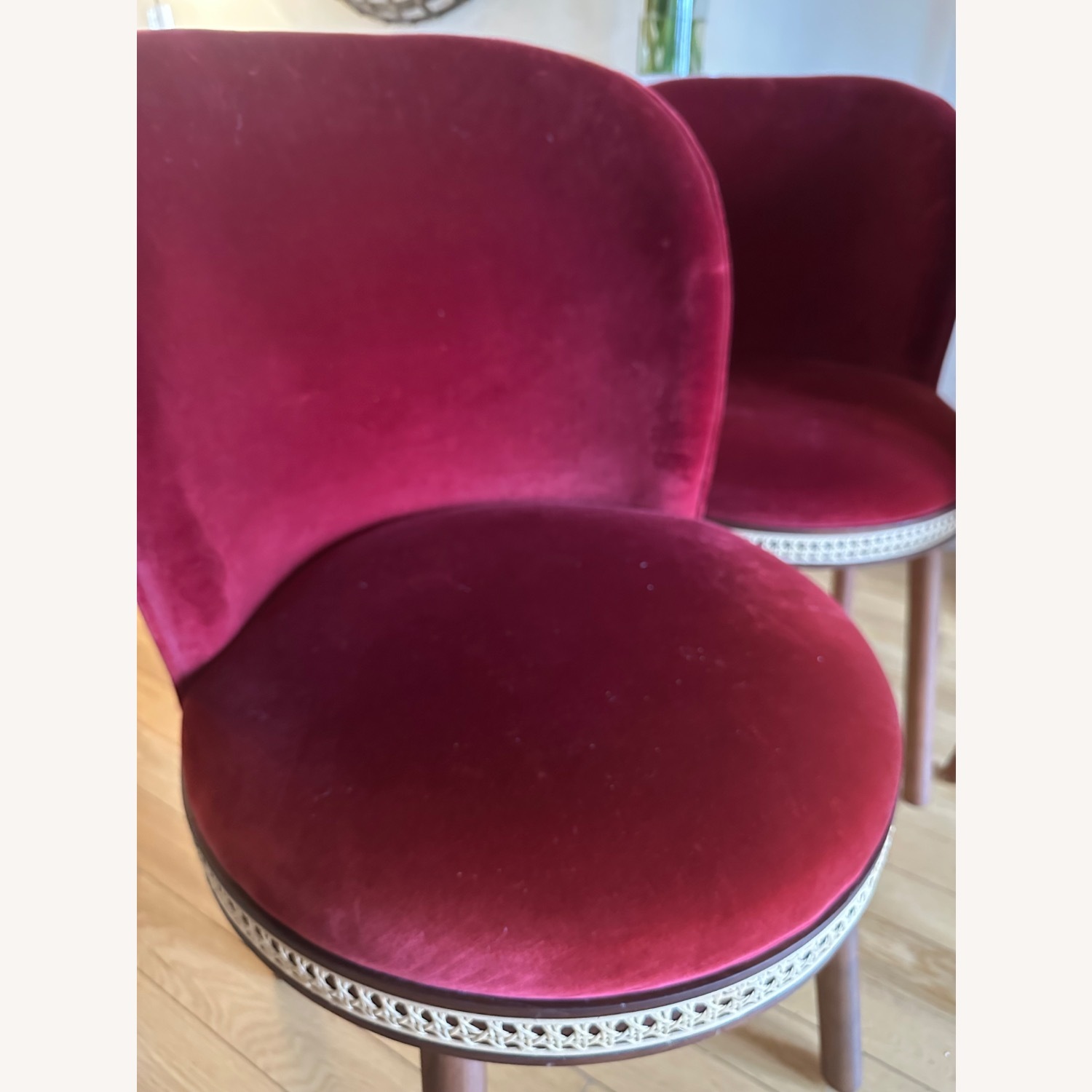 Alma Red Velvet Dining Chairs - image-2