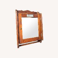 Vintage Wood Mirror Medicine Cabinet