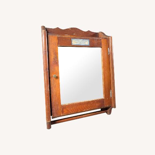 Used Vintage Wood Mirror Medicine Cabinet for sale on AptDeco