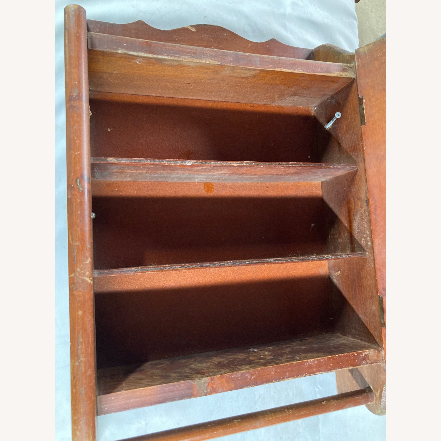Vintage Wood Mirror Medicine Cabinet - image-5