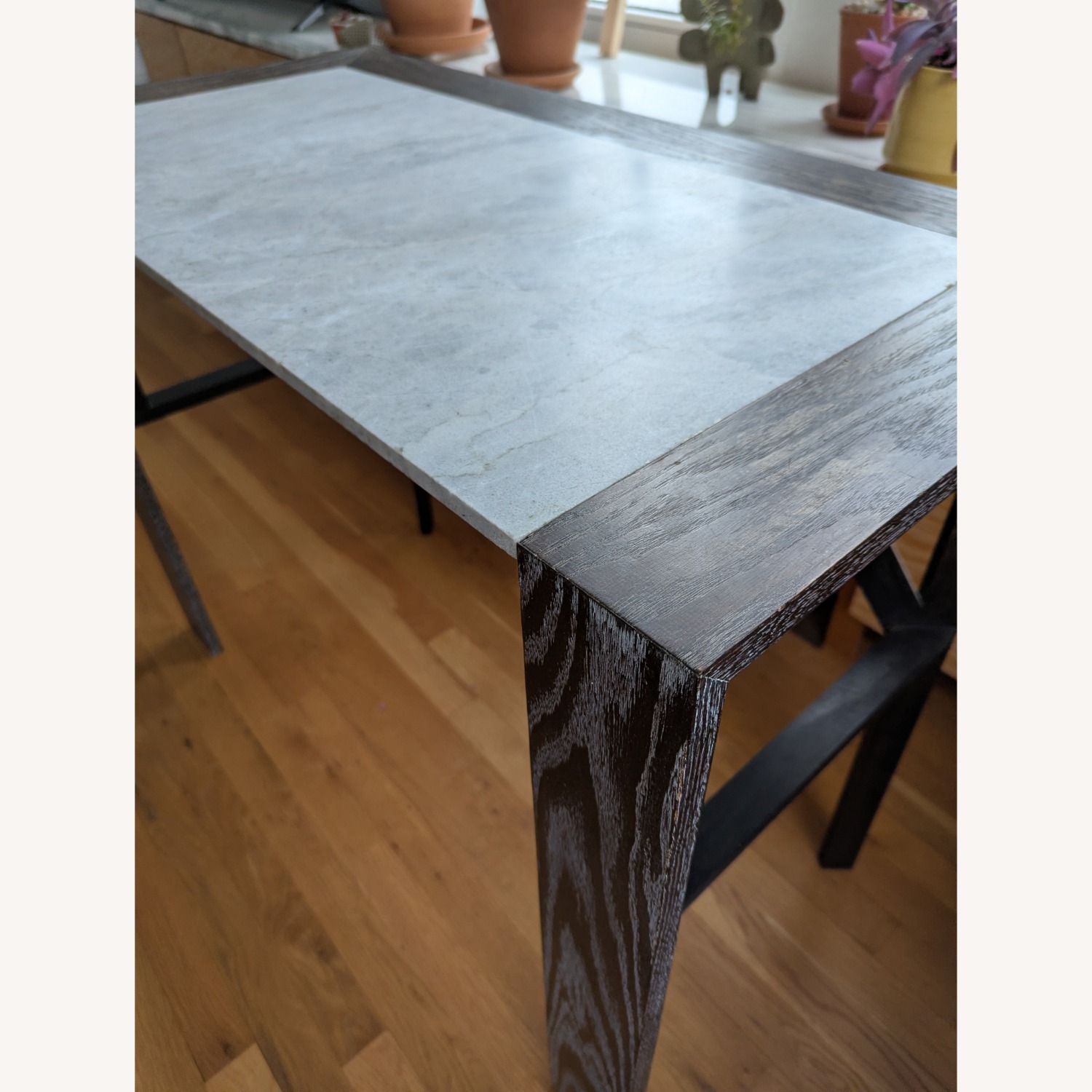 Vintage/Antique Finds Light Gray Marble Desk - image-3