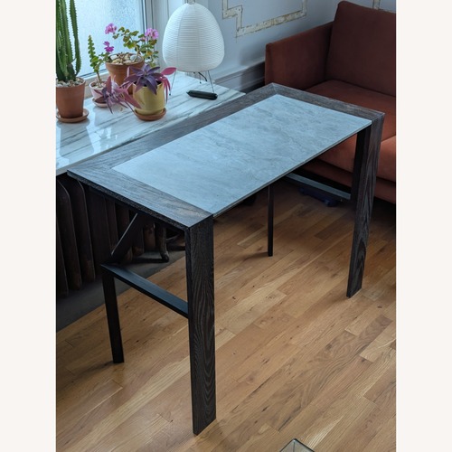 Used Vintage/Antique Finds Light Gray Marble Desk for sale on AptDeco