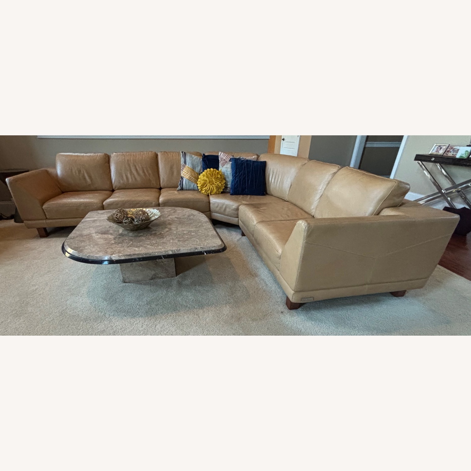 Jaymar Camel Colored Leather Sectional  - image-2