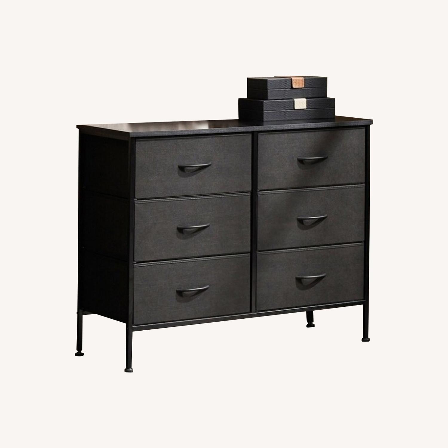 Black 6 Drawer Dresser - AptDeco