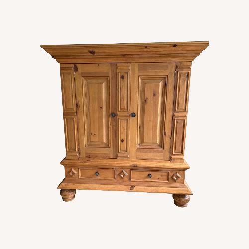 Used Milling Road Natural Wood Armoire for sale on AptDeco