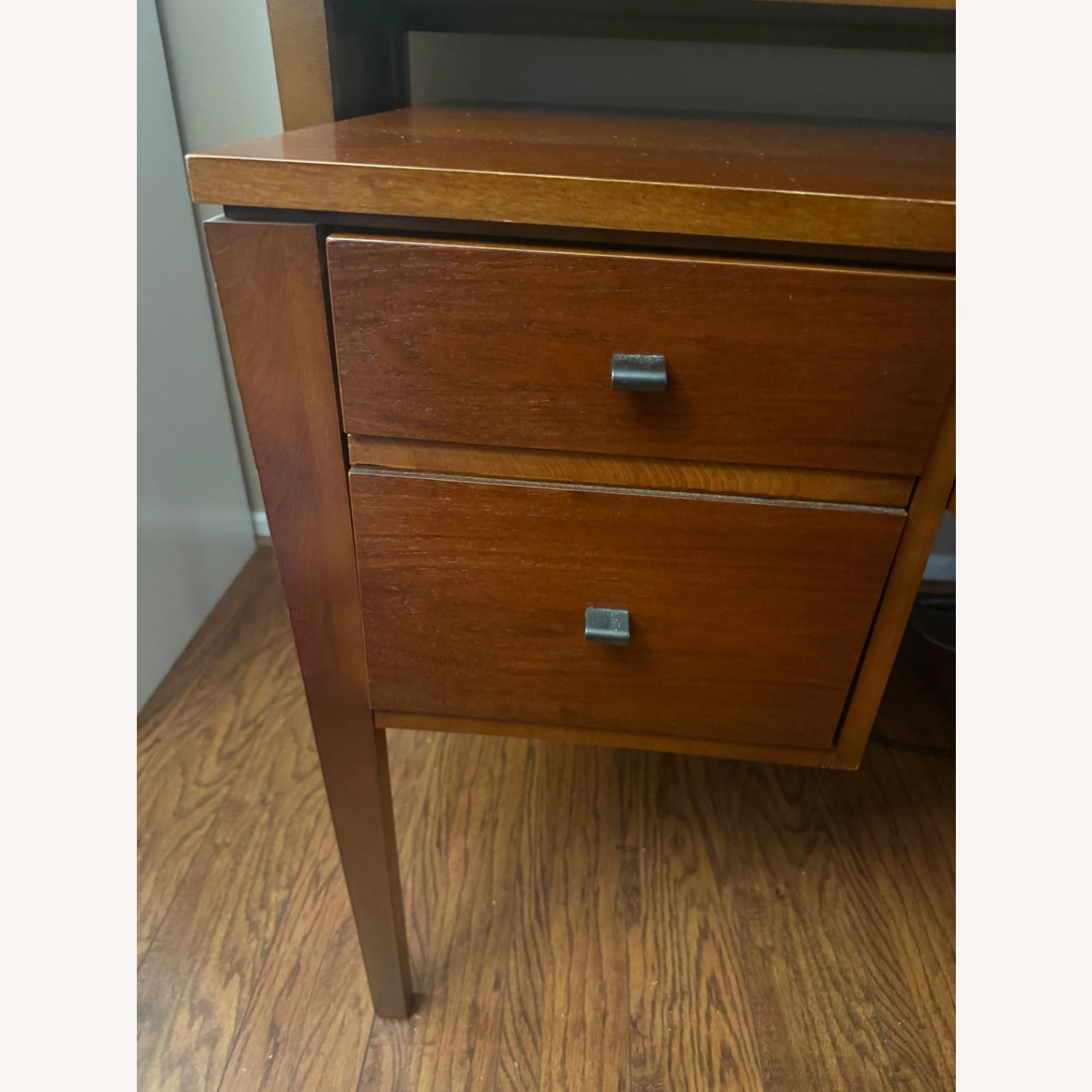 Cherry Executive Desk with Removable Hutch - image-8