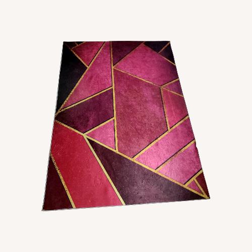 Used Pink Modern Geometric Rug for sale on AptDeco