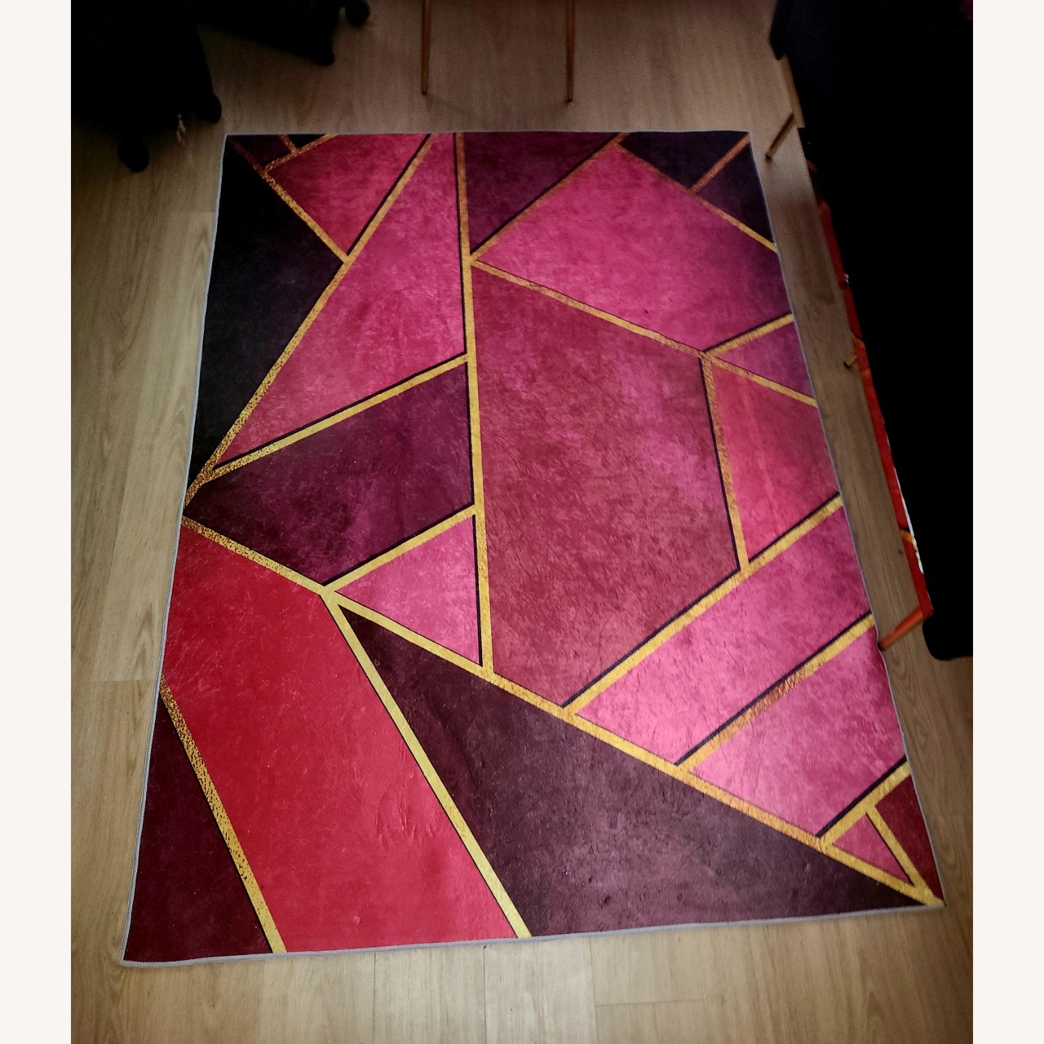 Pink Modern Geometric Rug - AptDeco
