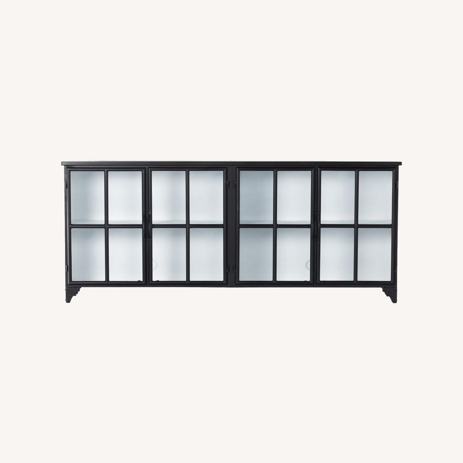  Black Glass Cabinet - image-0
