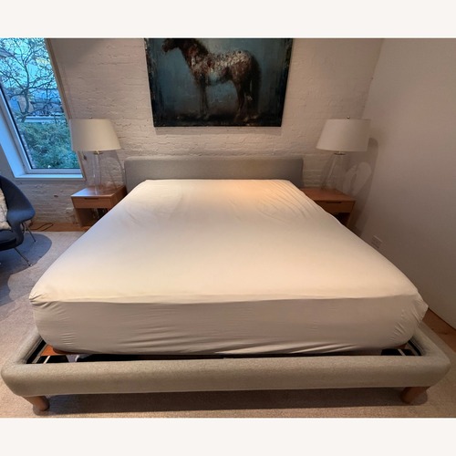 Used Design Within Reach Gray Parallel Bed, King for sale on AptDeco