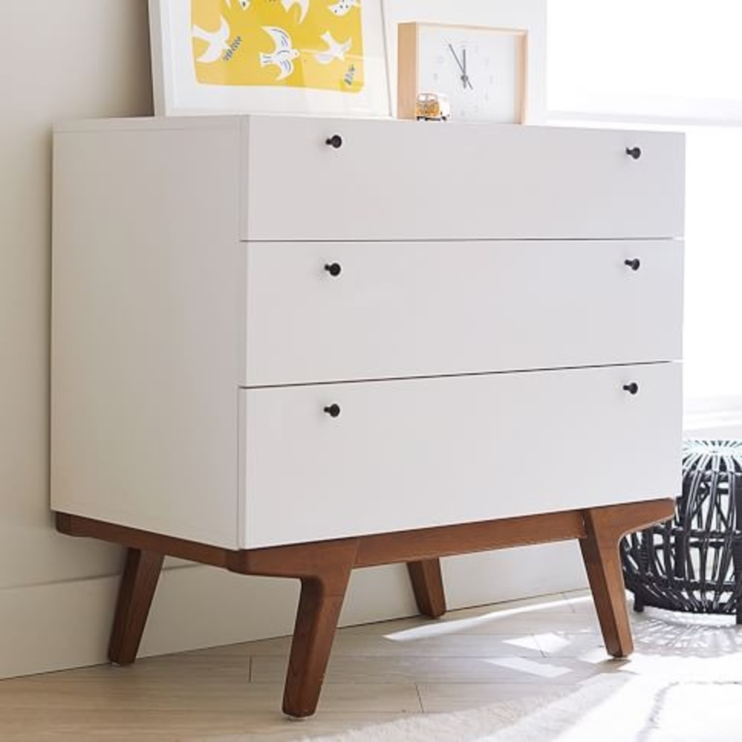 West Elm x Pottery Barn 3-Drawer Dresser (White) - image-5