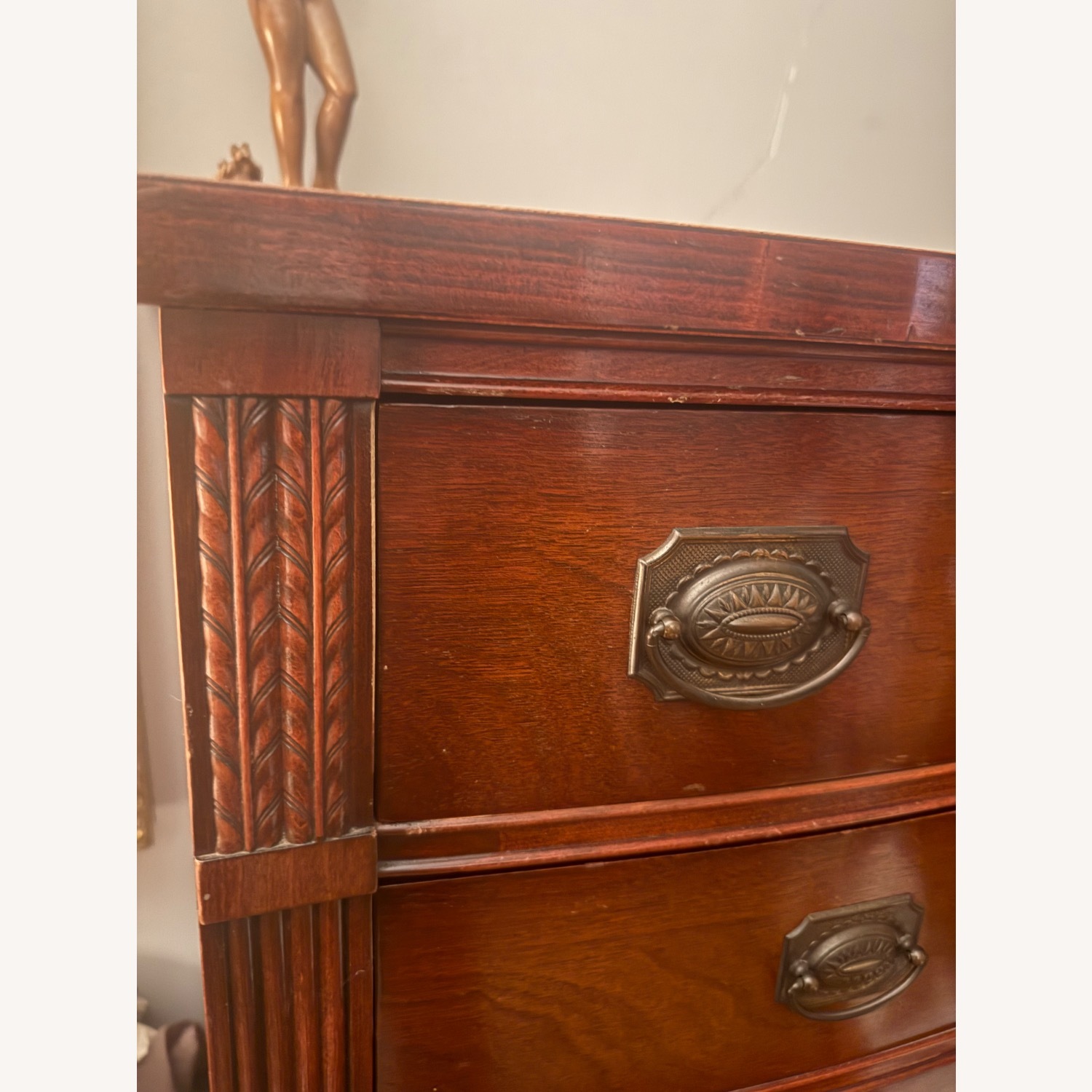 Vintage/Antique Dark Brown Wood Dresser - image-4