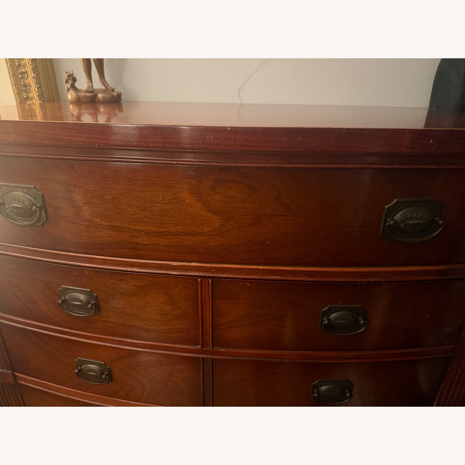 Vintage/Antique Dark Brown Wood Dresser - image-1