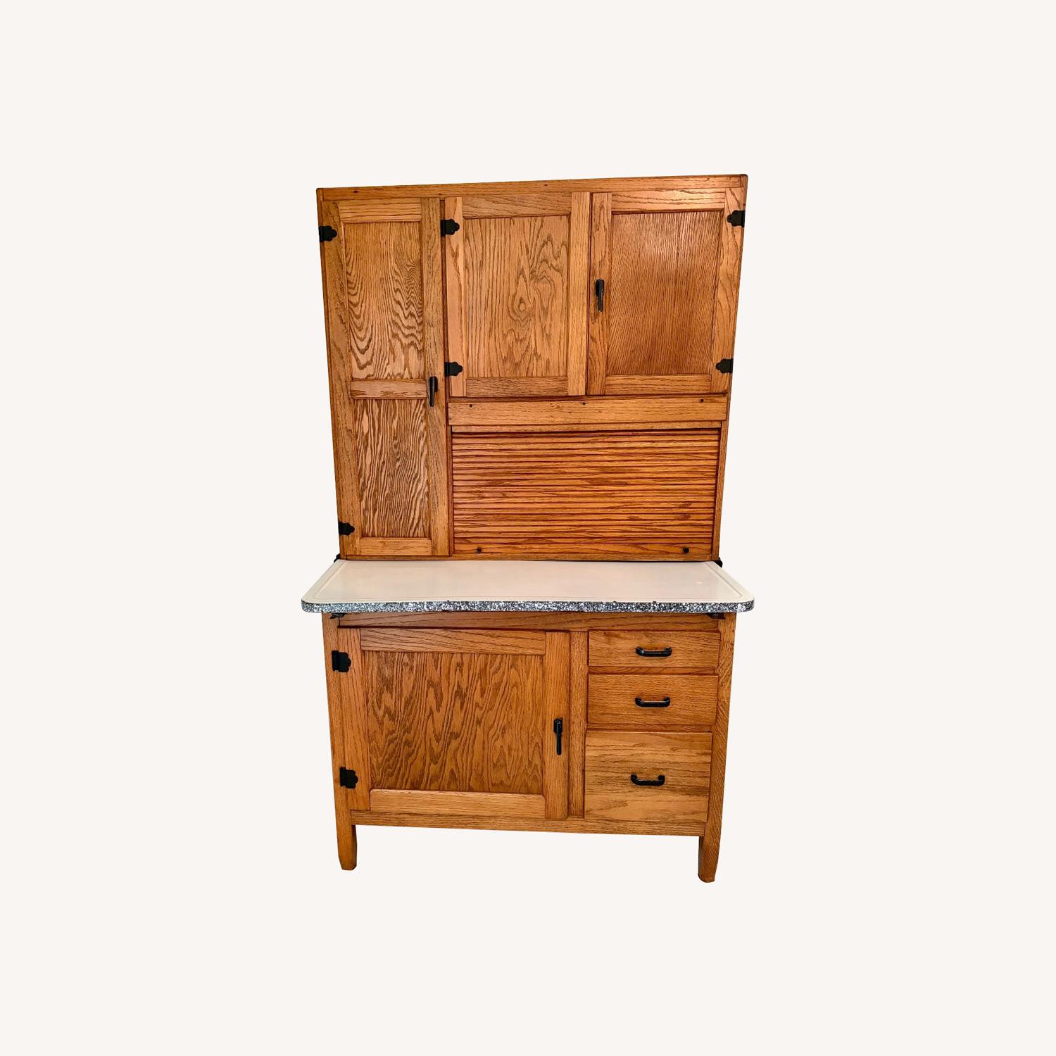 Vintage/Antique Light Brown Wood Sideboard - image-0