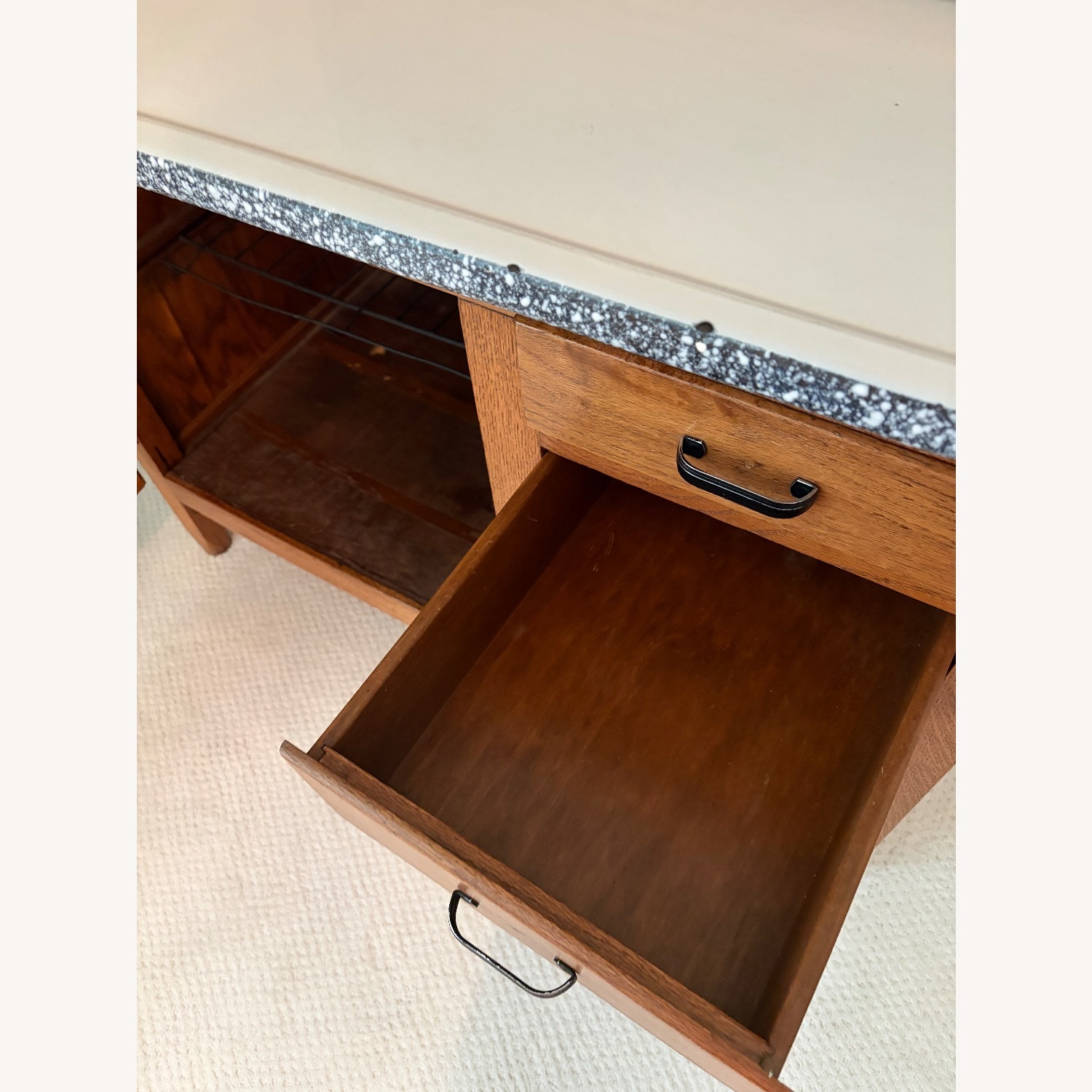 Vintage/Antique Light Brown Wood Sideboard - image-9