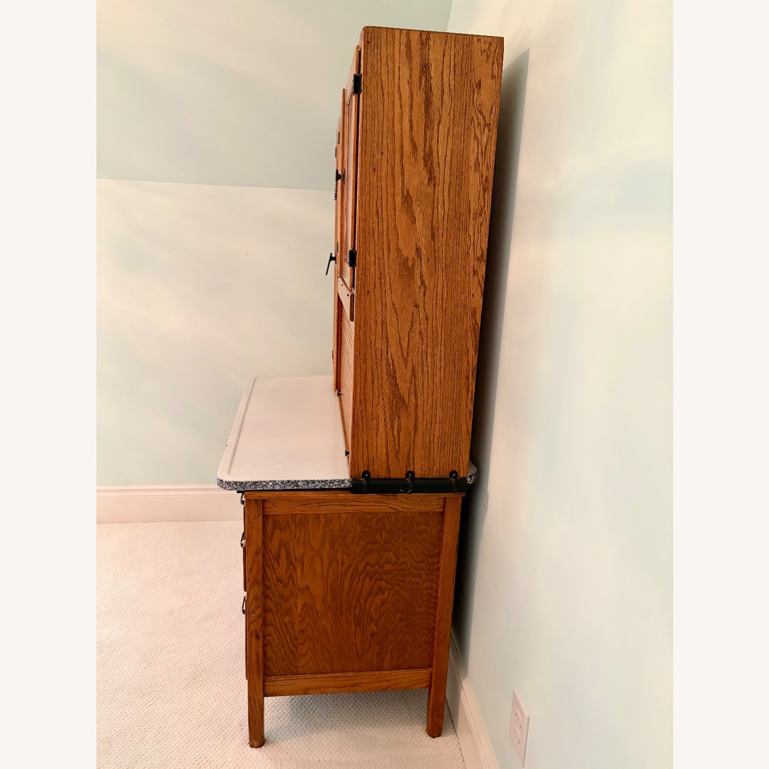 Vintage/Antique Light Brown Wood Sideboard - image-11