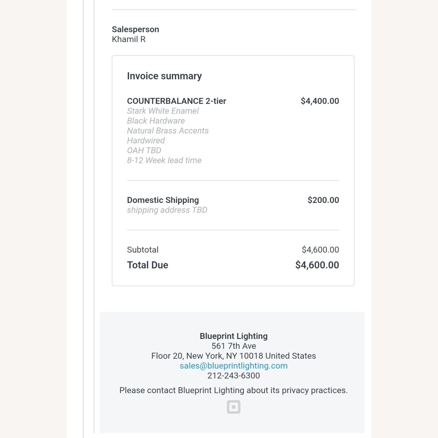 Blueprint NYC Counterbalance 2- Tier Chandelier - image-3