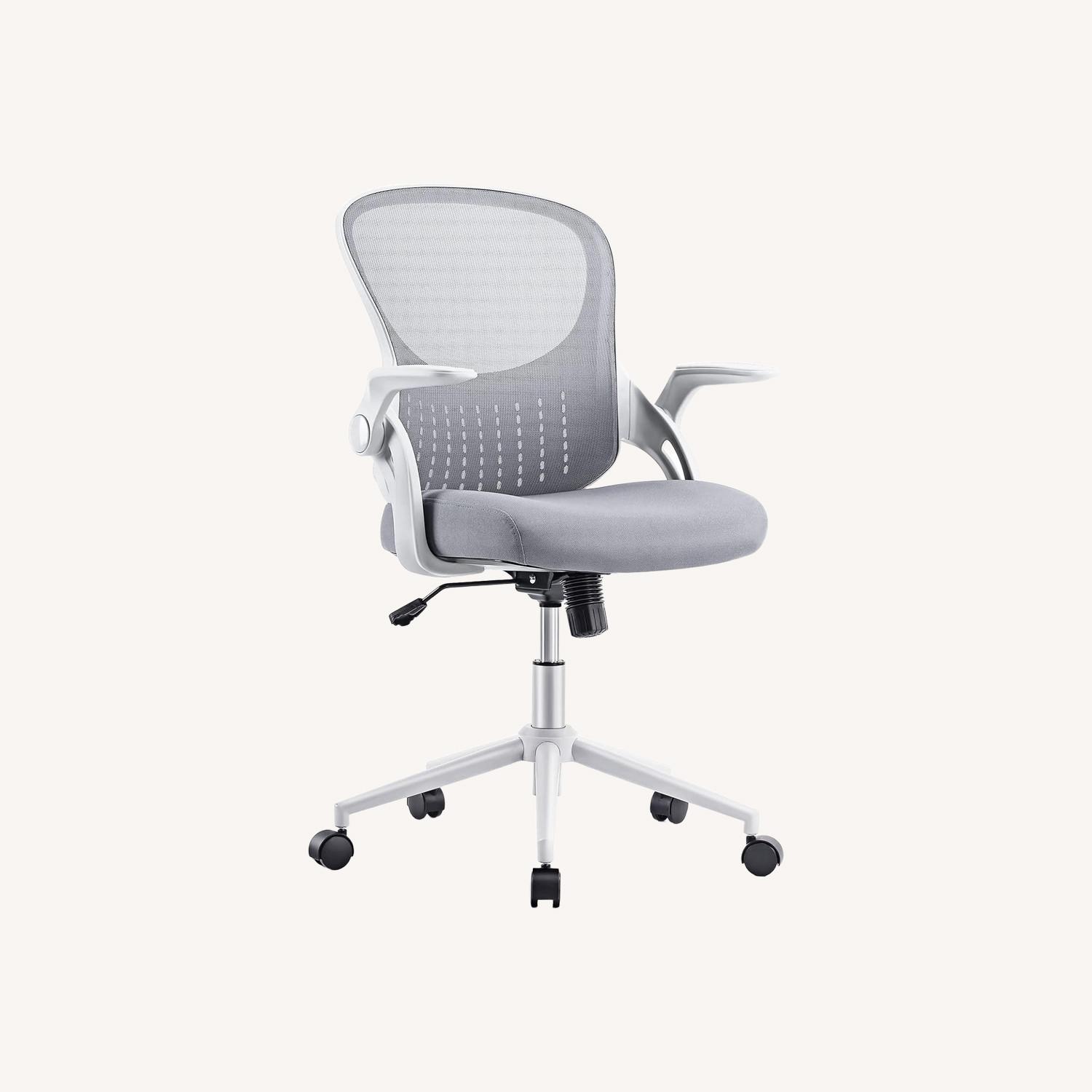 Light Gray Fabric Office Chair - image-0