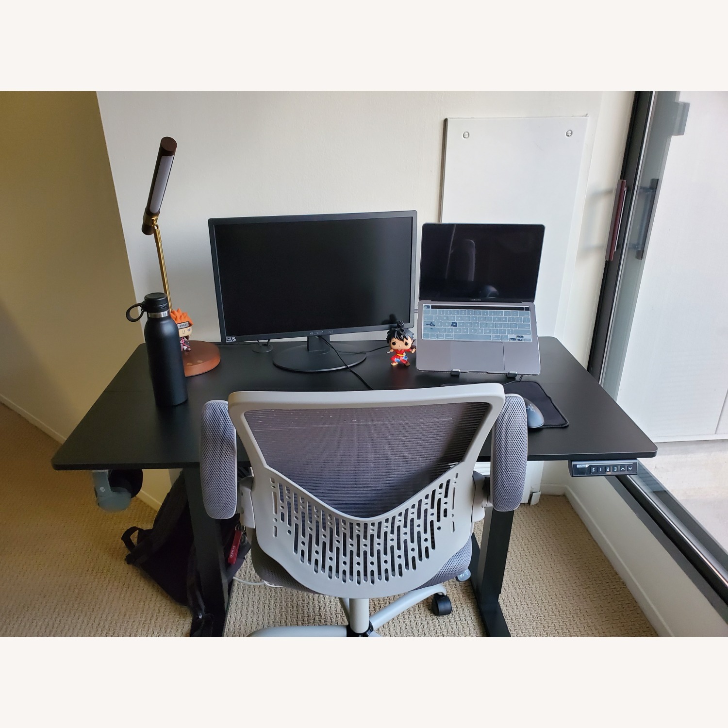 Light Gray Fabric Office Chair - image-2