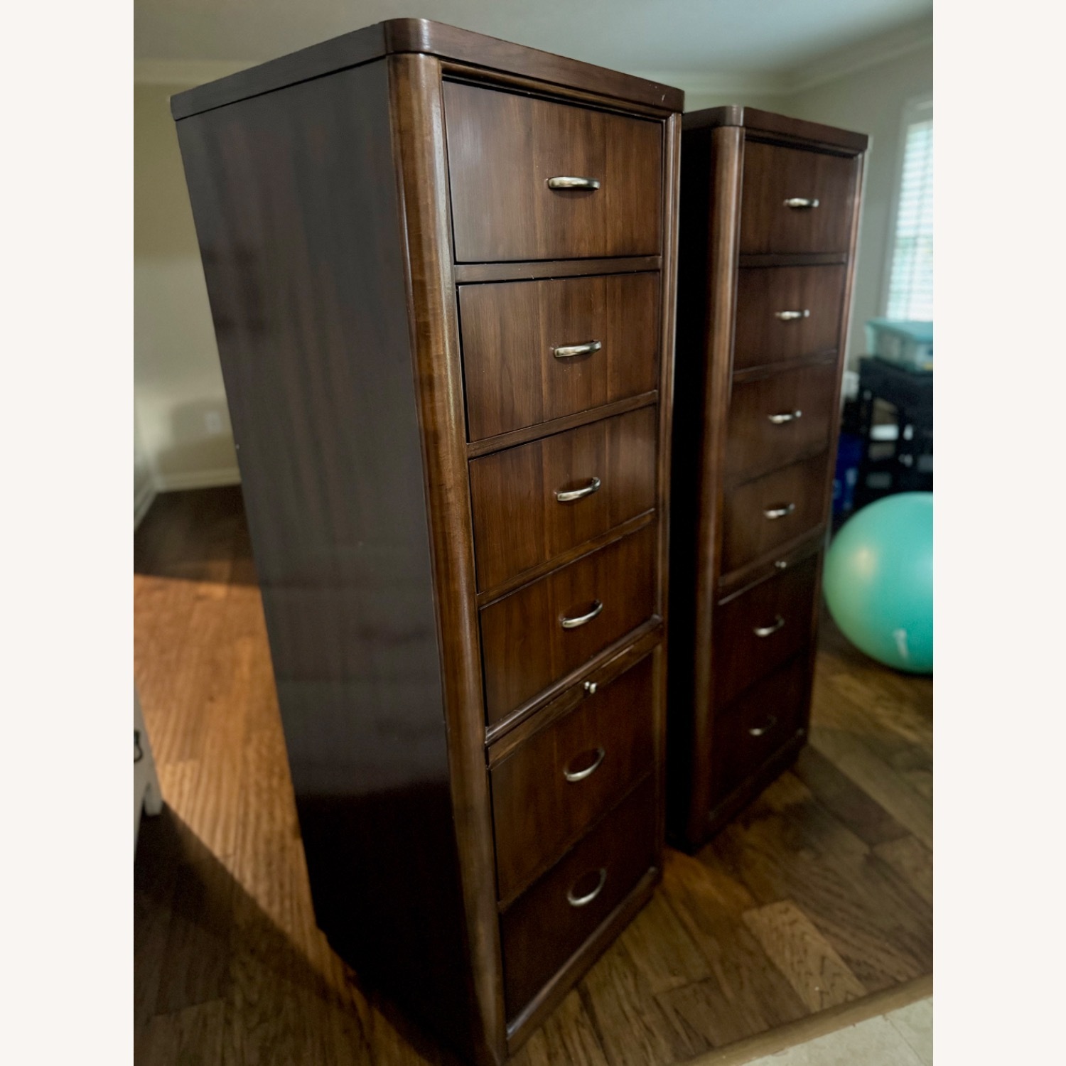 Dark Brown Wood Dressers/Tall Side Tables - image-2