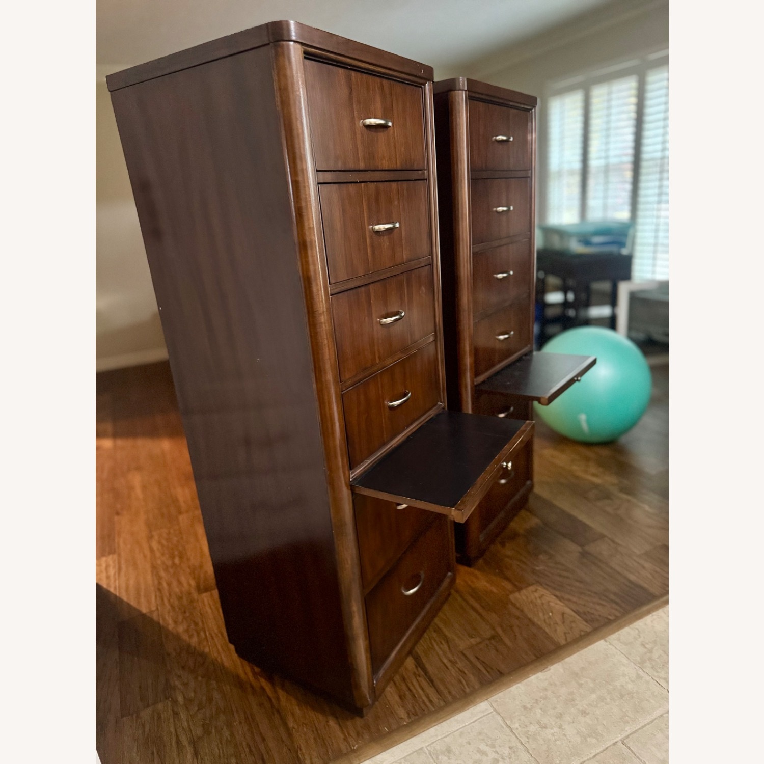 Dark Brown Wood Dressers/Tall Side Tables - image-4