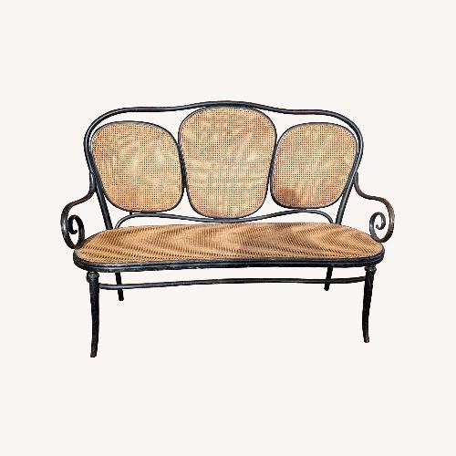 Used Thonet Bentwood #14 Wicker Loveseat for sale on AptDeco