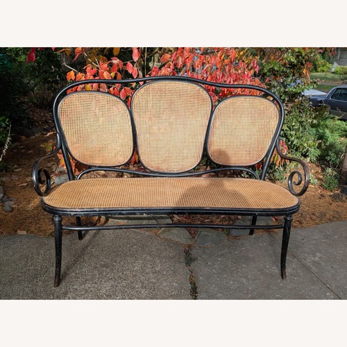 Used Thonet Bentwood #14 Wicker Loveseat for sale on AptDeco