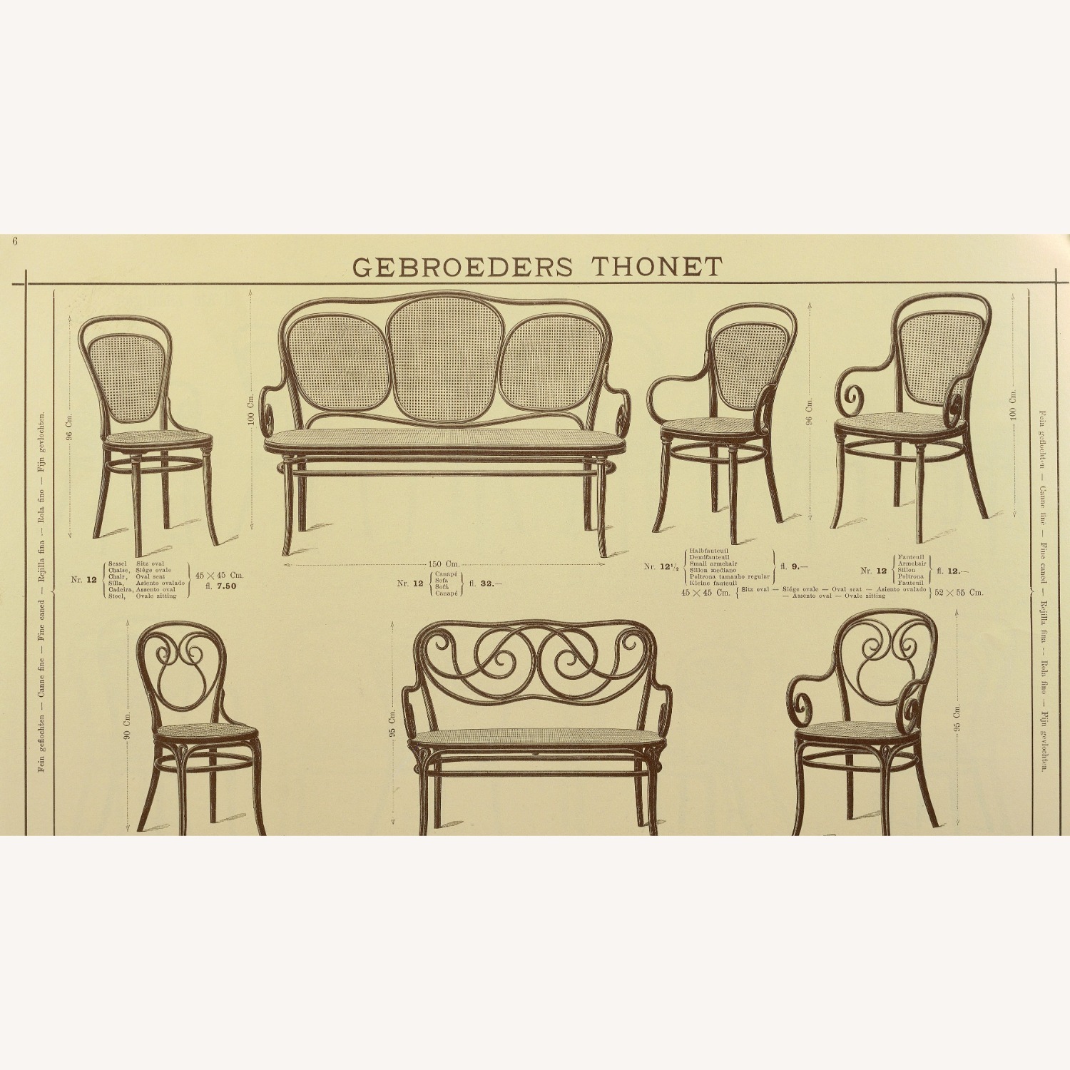 Thonet Bentwood #14 Wicker Loveseat - image-3