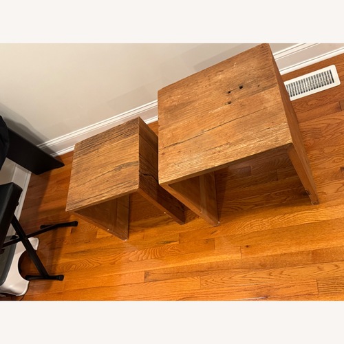 Used Shabby Chic Dark Brown Wood Side Tables for sale on AptDeco