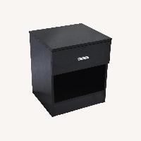 Black Wood Nightstand