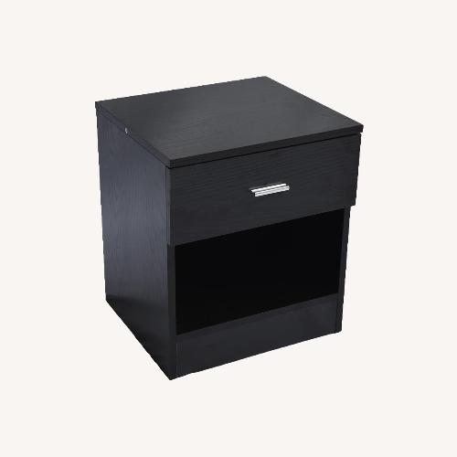 Used Black Wood Nightstand for sale on AptDeco